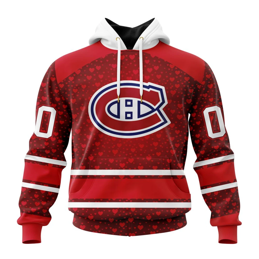 Montreal Canadiens Special Gift For Valentines Day All Over Print Hoodie Style 99996