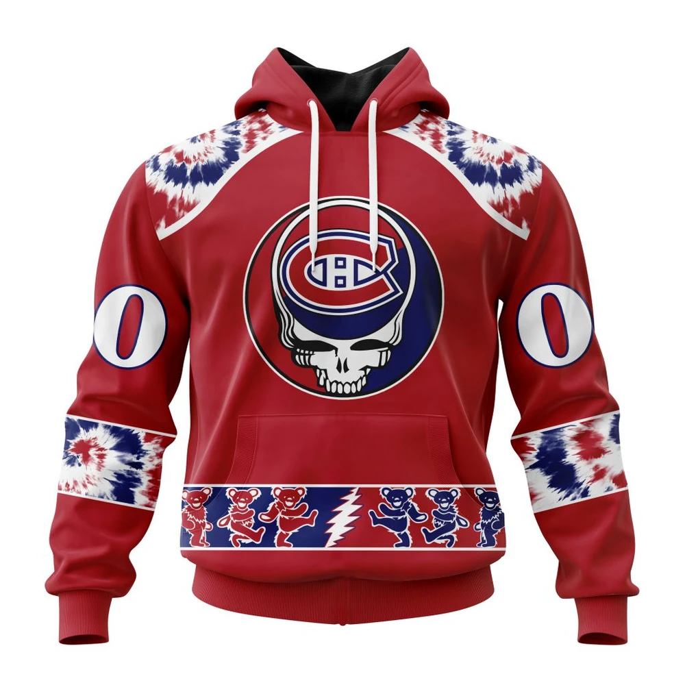Montreal Canadiens Special Grateful Dead Design All Over Print Hoodie Style 31346