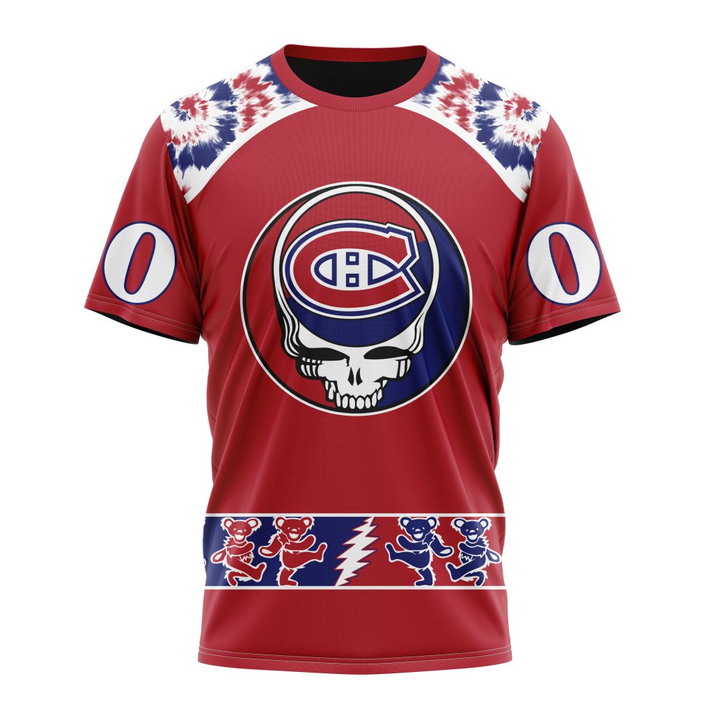 Montreal Canadiens Special Grateful Dead Design Personalized Name And Number T-Shirt Oregontrailrvpk Shirt