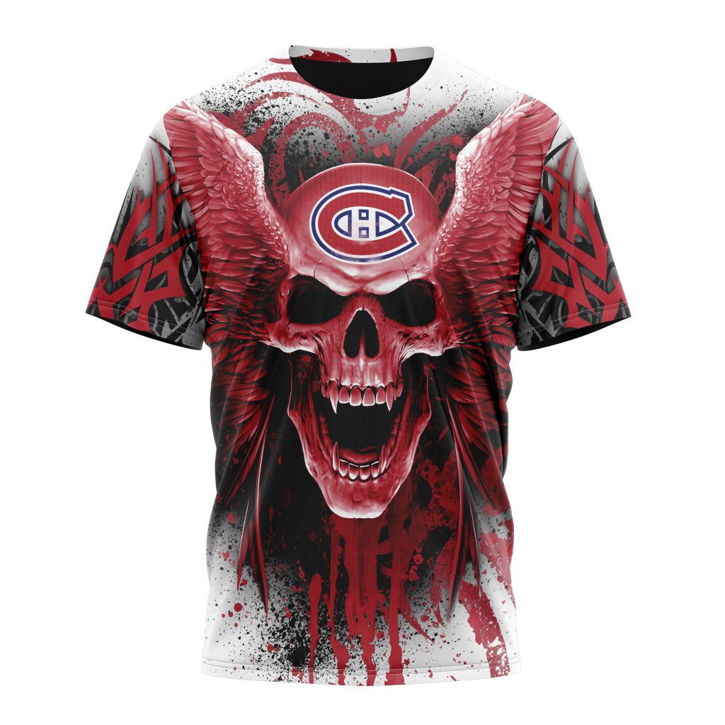 Montreal Canadiens Special Kits With Skull Art T-Shirt Oregontrailrvpk Shirt