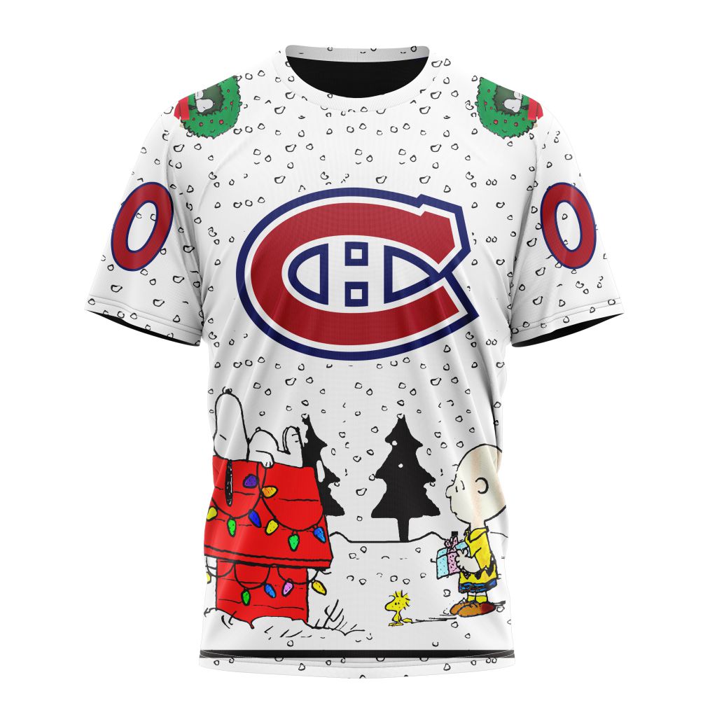 Montreal Canadiens Special Peanuts Design Personalized Name And Number T-Shirt Oregontrailrvpk Shirt