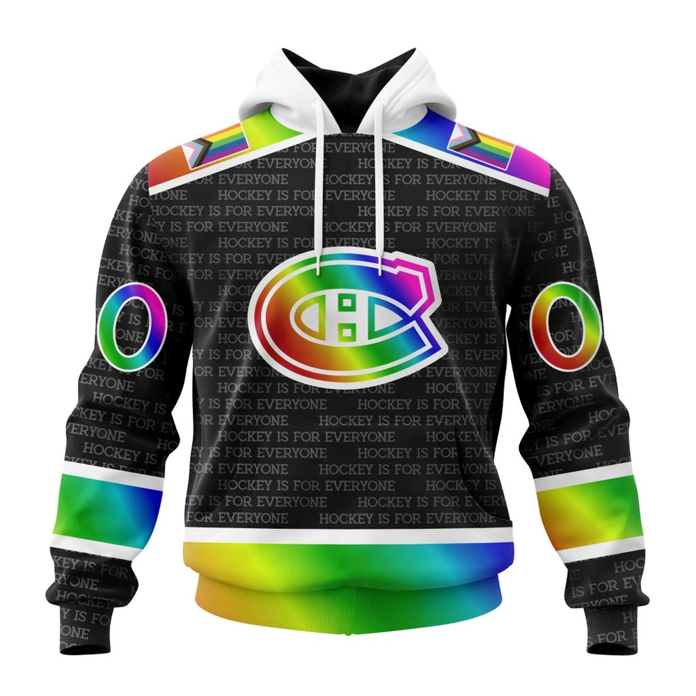 Montreal Canadiens Special Pride Design Hockey Is For Everyone All Over Print Hoodie Style 19913