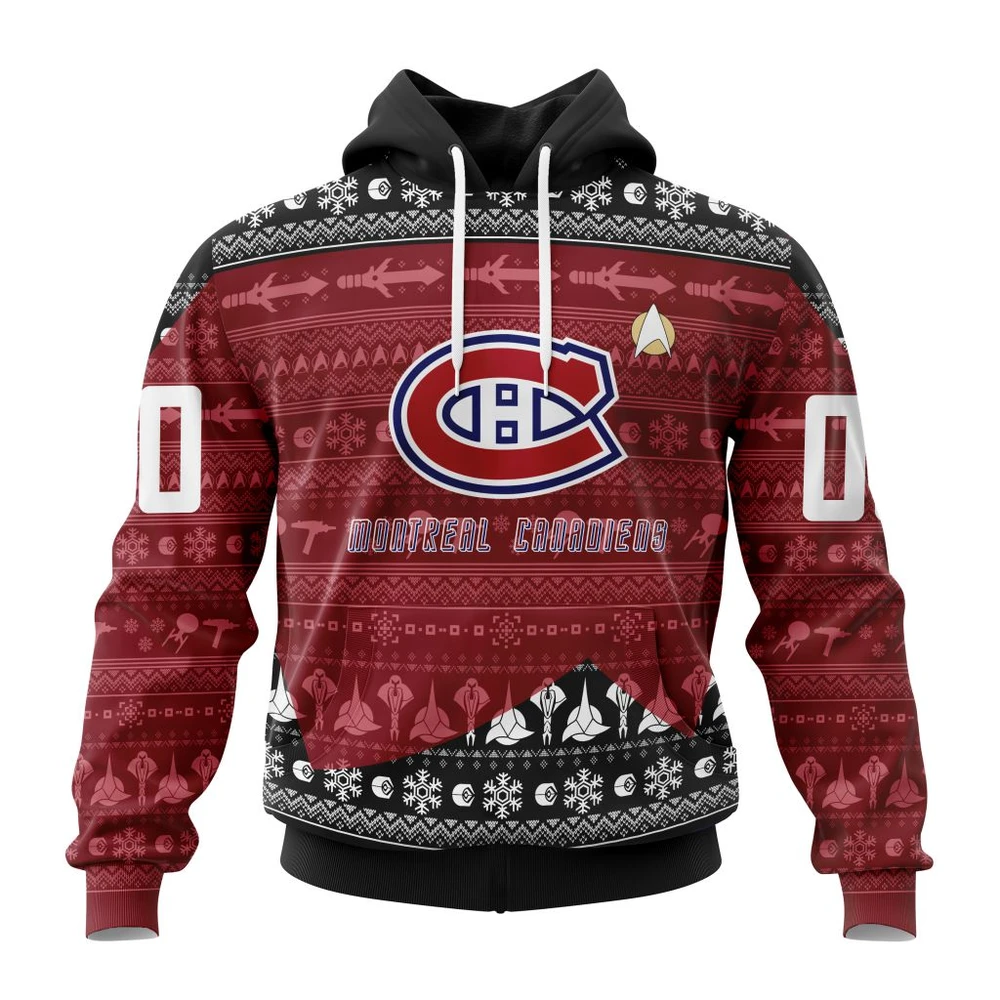 Montreal Canadiens Special Star Trek Design All Over Print Hoodie Style 53159
