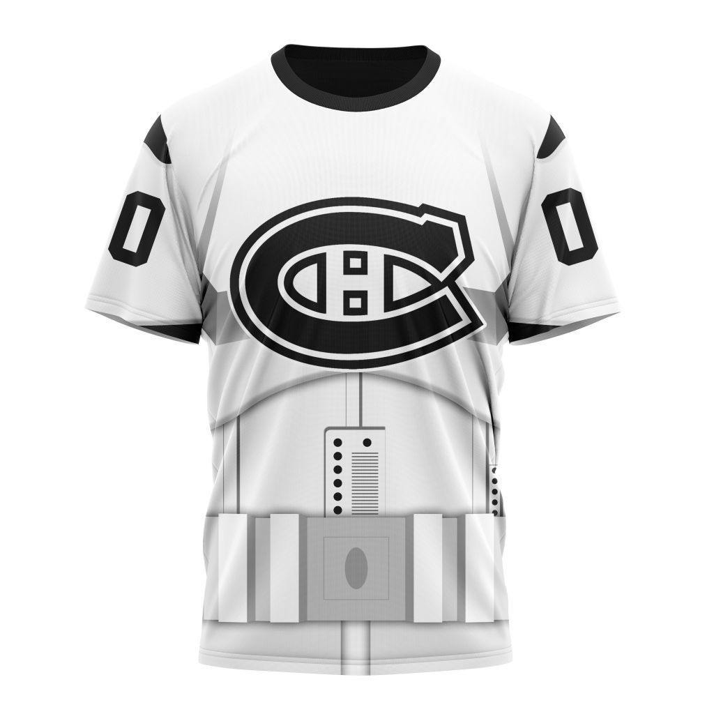 Montreal Canadiens Special Star Wars Stormtroopers Design Personalized Name And Number T-Shirt Oregontrailrvpk Shirt