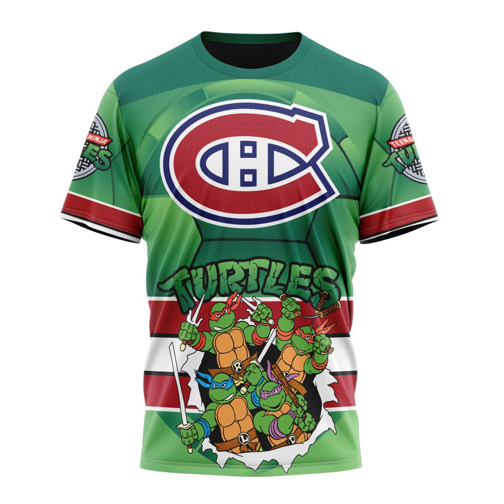 Montreal Canadiens Special Teenage Mutant Ninja Turtles Design 02 Personalized Name And Number T-Shirt Oregontrailrvpk Shirt