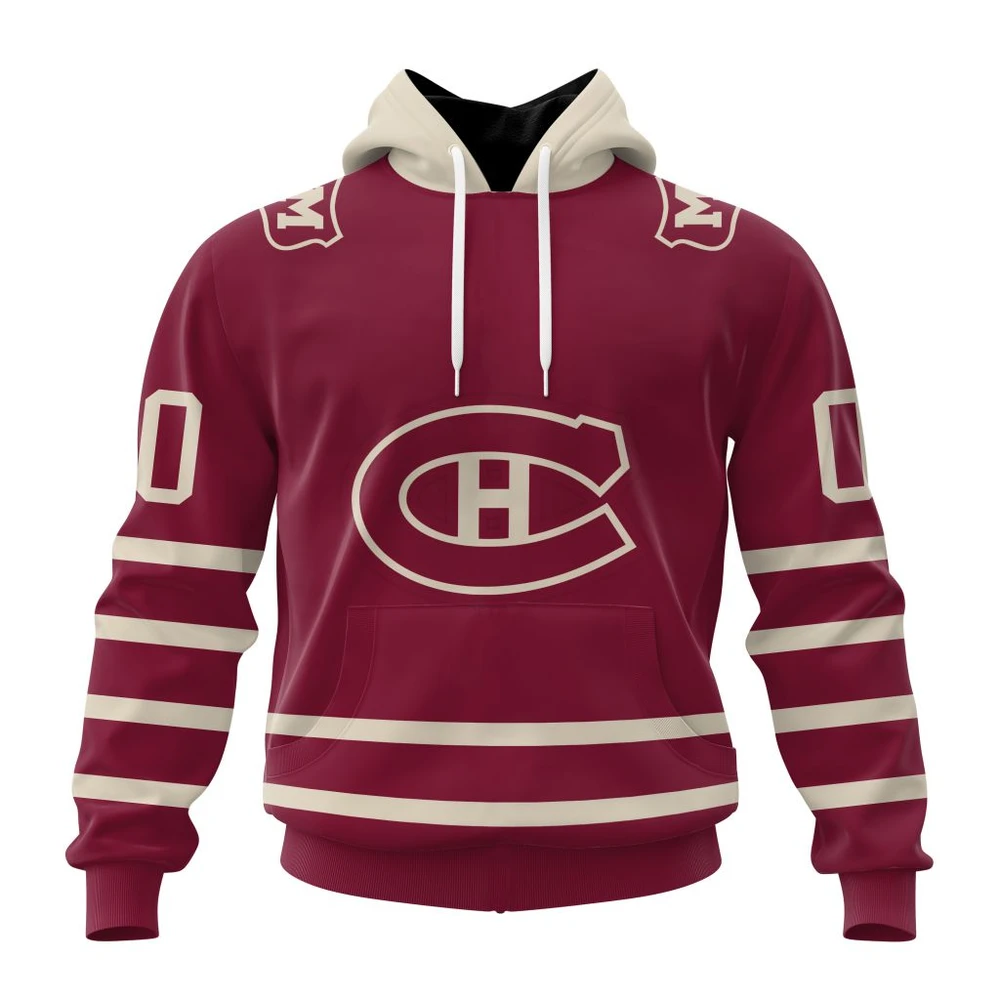 Montreal Canadiens Special Two-Tone Design All Over Print Hoodie Style 40230