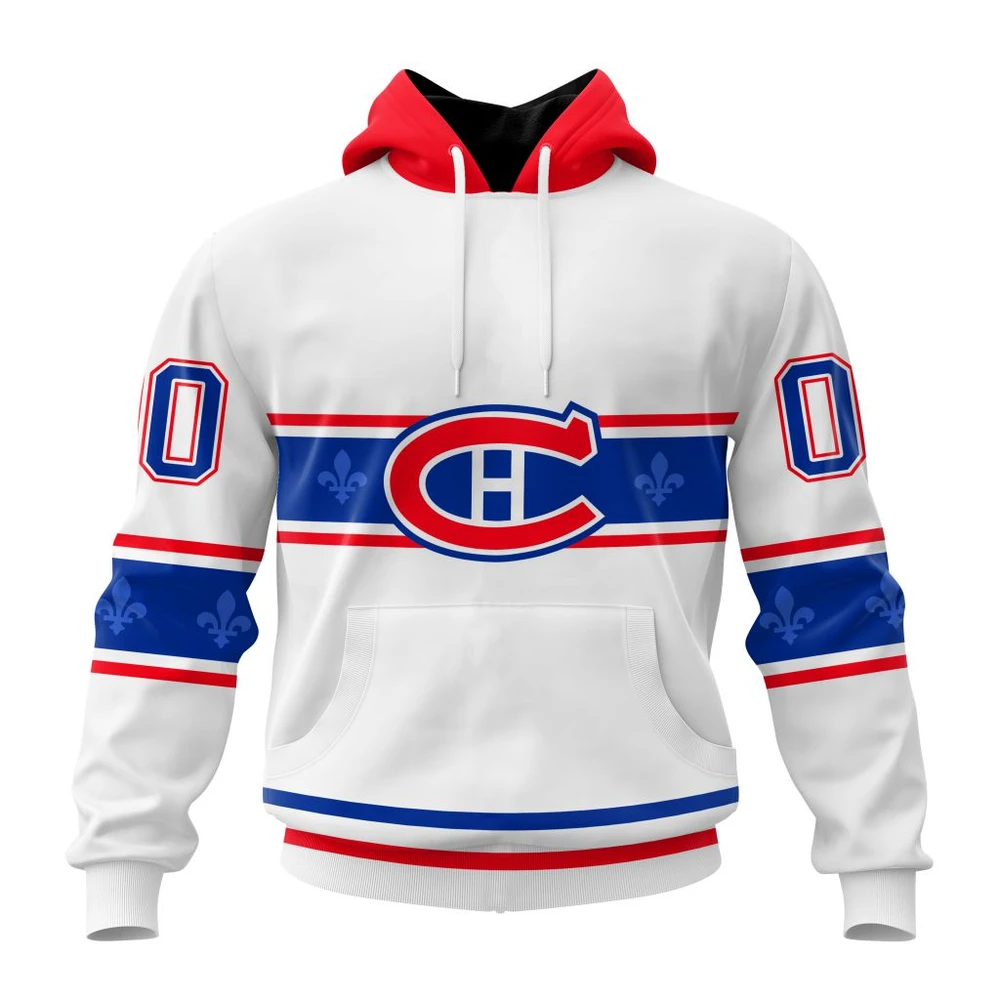 Montreal Canadiens Special Whiteout Design All Over Print Hoodie Style 92472