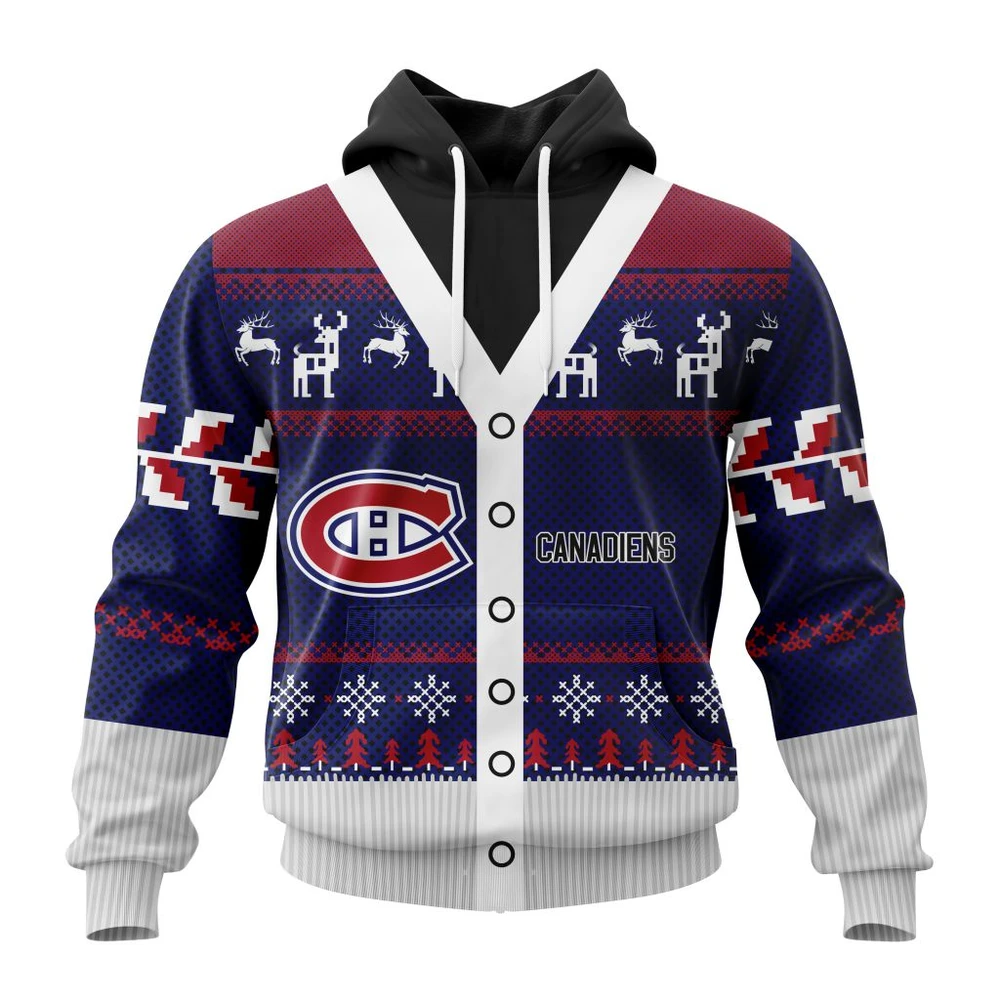 Montreal Canadiens Specialized Chrismas Season All Over Print Hoodie Style 96275