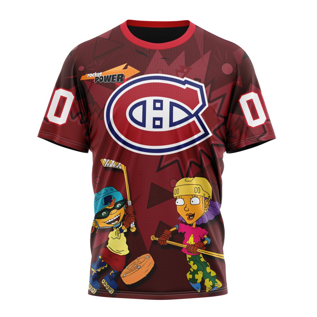 Montreal Canadiens Specialized For Rocket Power Personalized Name And Number T-Shirt Oregontrailrvpk Shirt