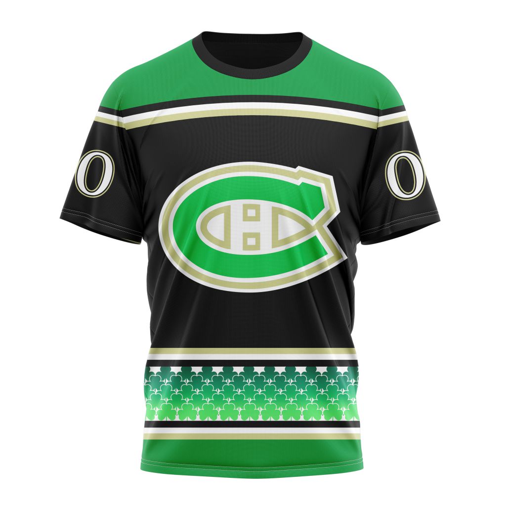 Montreal Canadiens Specialized Hockey Celebrate St Patrick's Day Personalized Name And Number T-Shirt Oregontrailrvpk Shirt