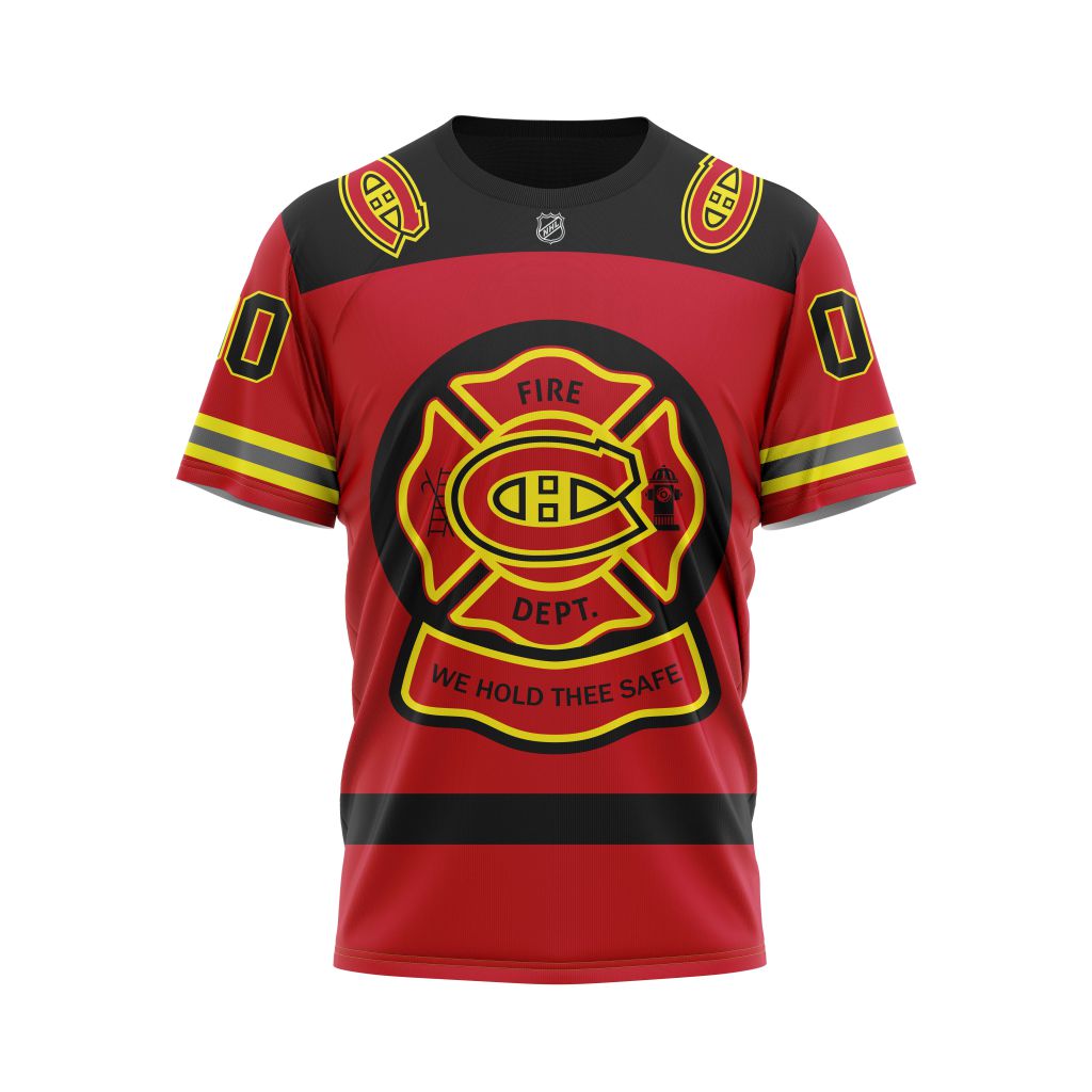 Montreal Canadiens Specialized Honorr Firefighter As Hero Of The Game Personalized Name And Number T-Shirt Oregontrailrvpk Shirt