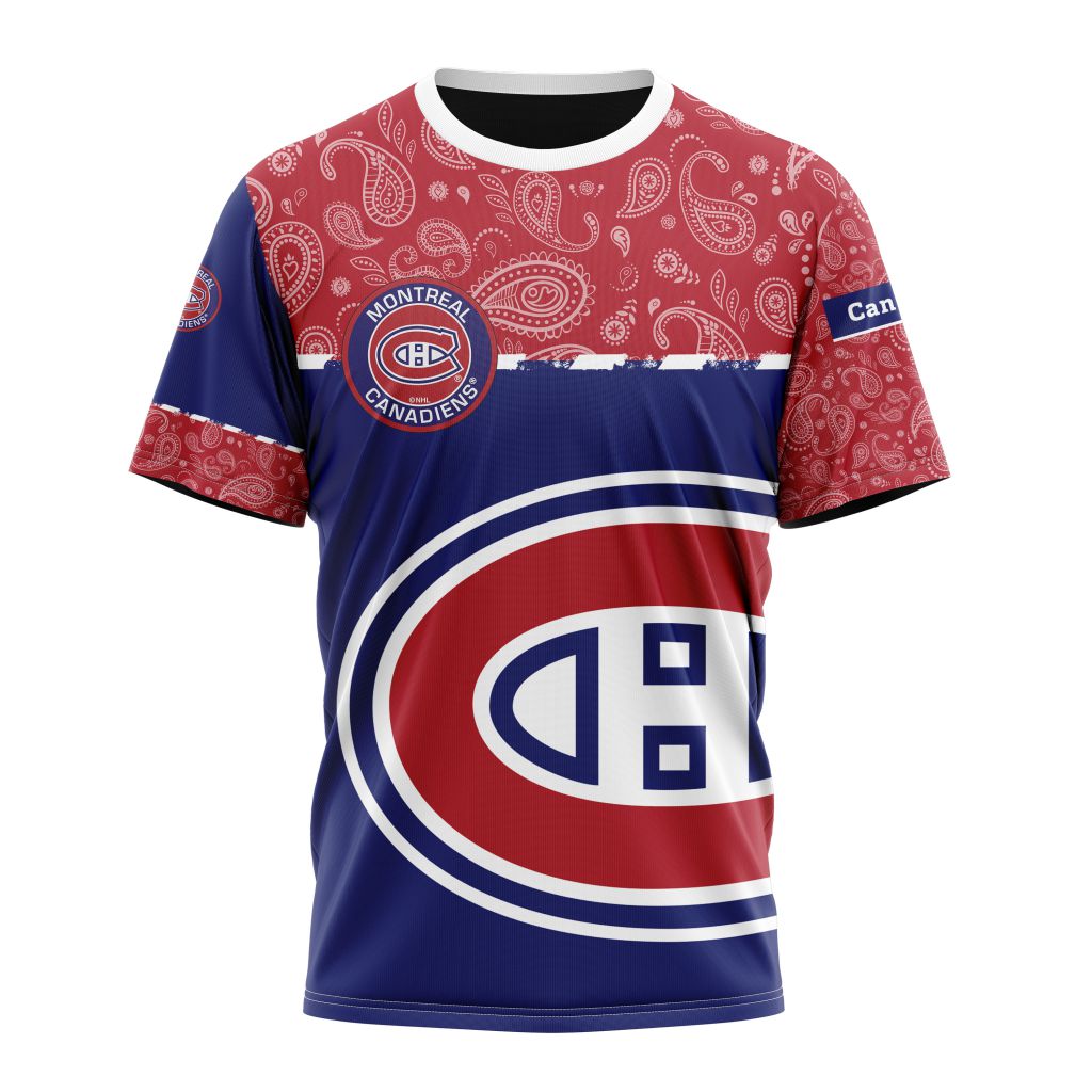 Montreal Canadiens Specialized Jersey Hockey With Paisley Personalized Name And Number T-Shirt Oregontrailrvpk Shirt