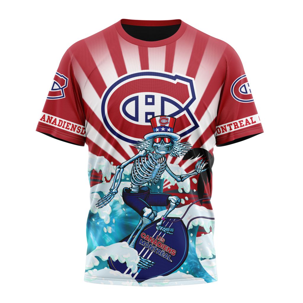 Montreal Canadiens Specialized Kits For The Grateful Dead Personalized Name And Number T-Shirt Oregontrailrvpk Shirt