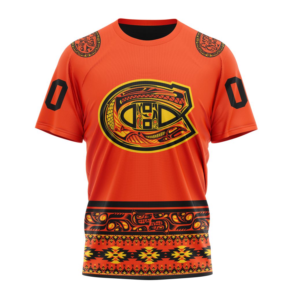 Montreal Canadiens Specialized National Day For Truth And Reconciliation Personalized Name And Number T-Shirt Oregontrailrvpk Shirt