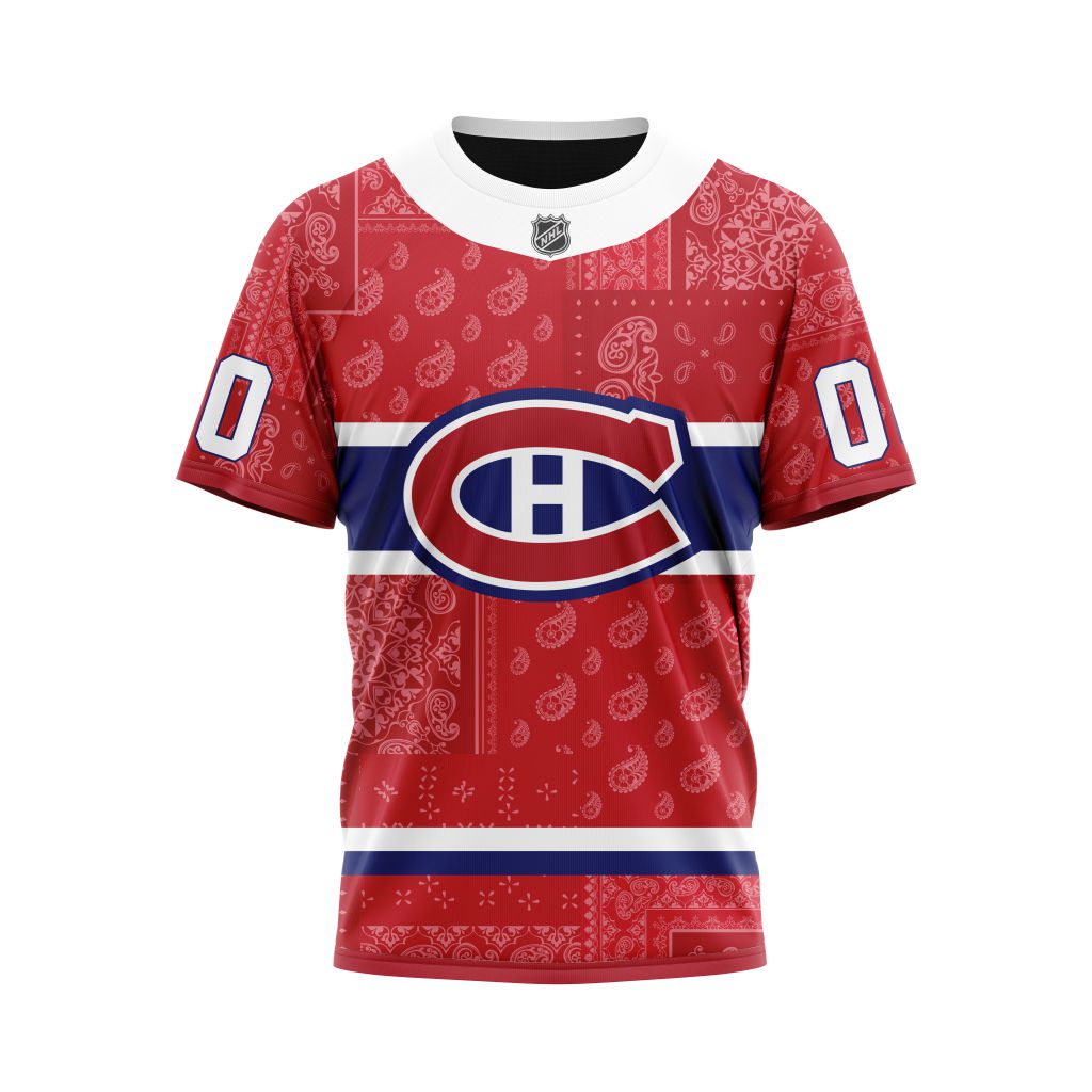 Montreal Canadiens Specialized Paisley Design Personalized Name And Number T-Shirt Oregontrailrvpk Shirt