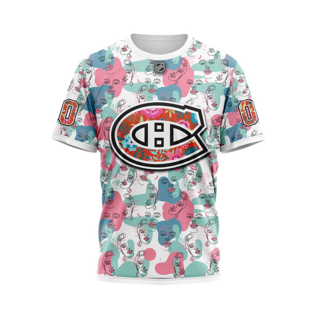 Montreal Canadiens Specialized Women ArtWork For Mother Day Personalized Name And Number T-Shirt Oregontrailrvpk Shirt