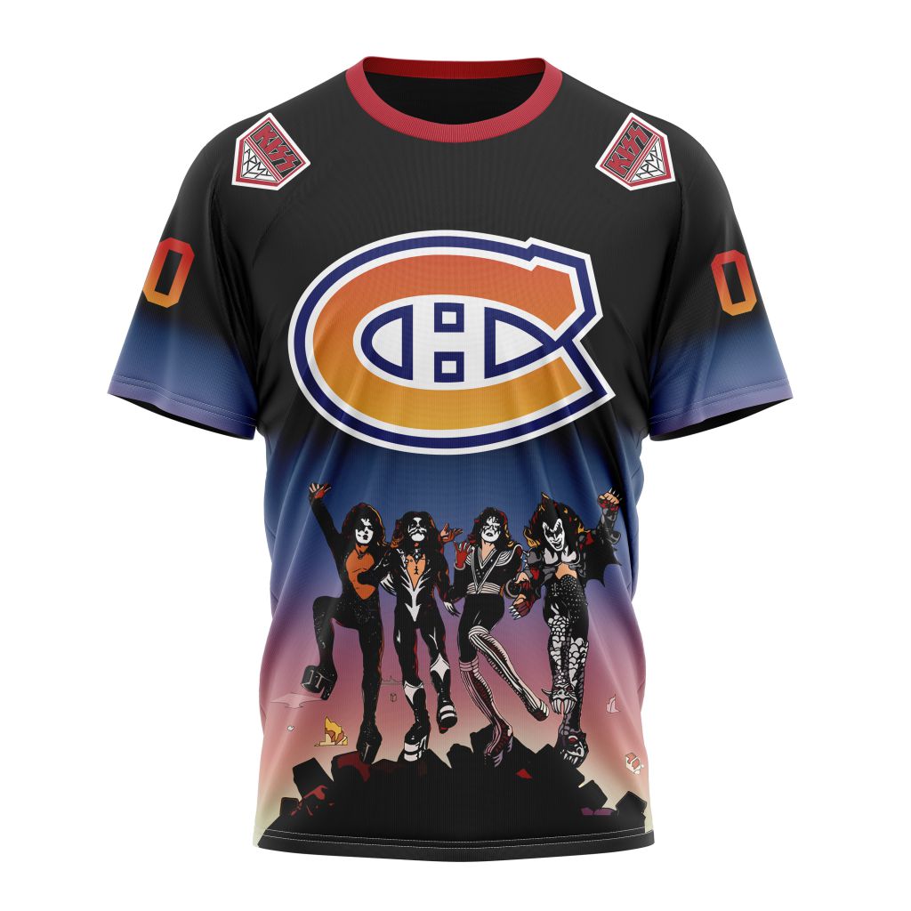 Montreal Canadiens X KISS Band Design Personalized Name And Number T-Shirt Oregontrailrvpk Shirt