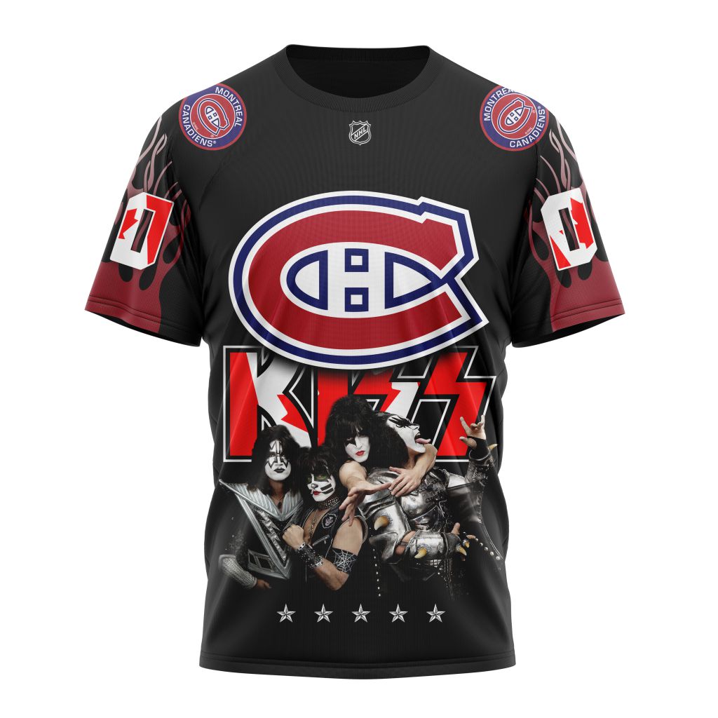 Montreal Canadiens X Kiss Specialized Design Personalized Name And Number T-Shirt Oregontrailrvpk Shirt