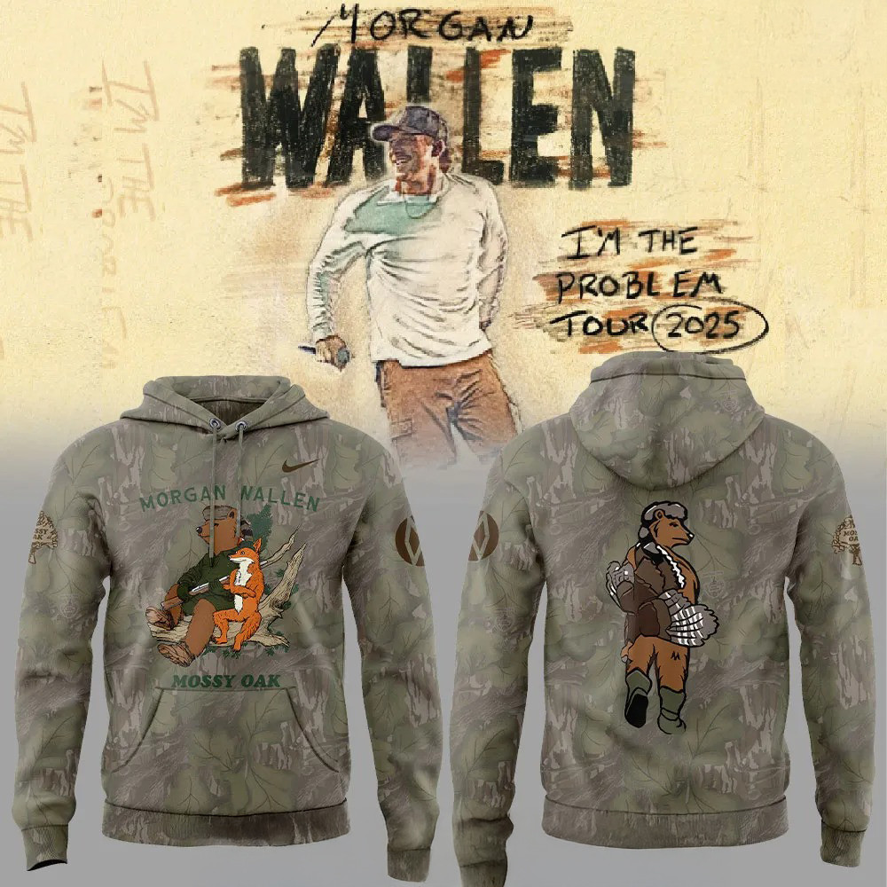 Morgan Wallen Mossy Oak Bear Camo Tour 2025 Special Hoodie