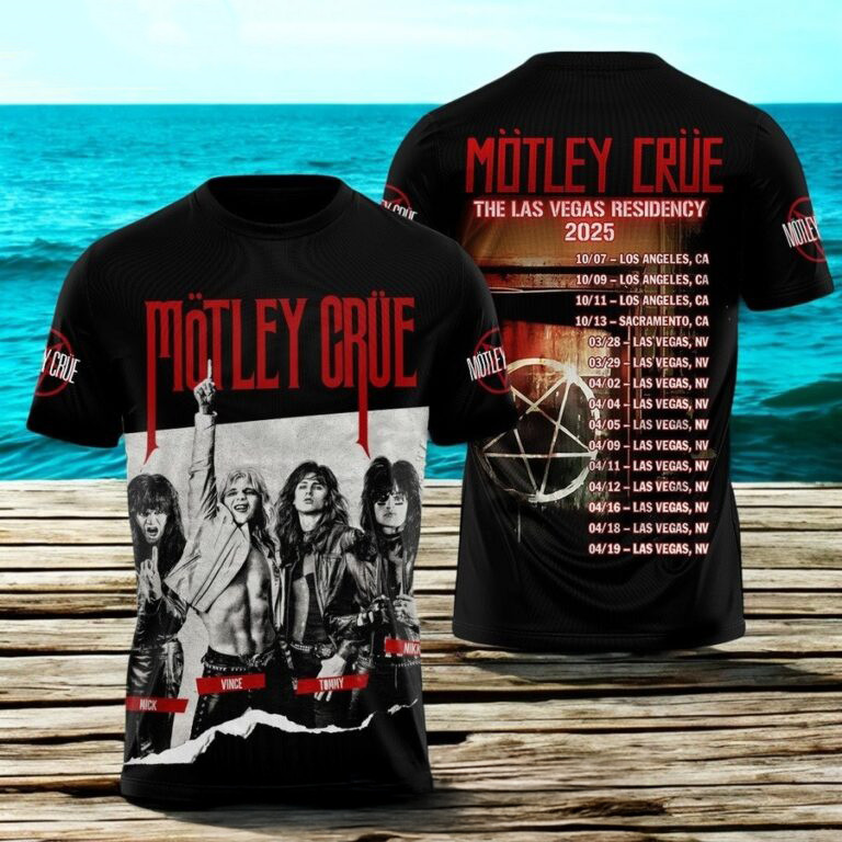 Motley Crue The Las Vegas Residency 2025 3D Shirt Gift For Concert Lover Oregontrailrvpk Shirt