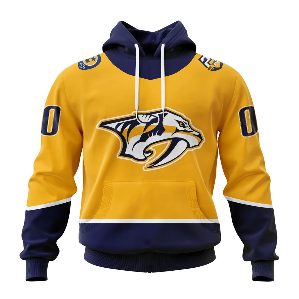 Nashville Predators Home Kits All Over Print Hoodie Style 99345