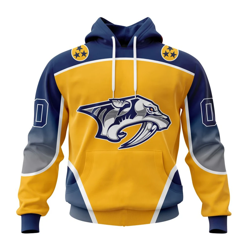 Nashville Predators Personalize Gradient Series Concept All Over Print Hoodie Style 57906