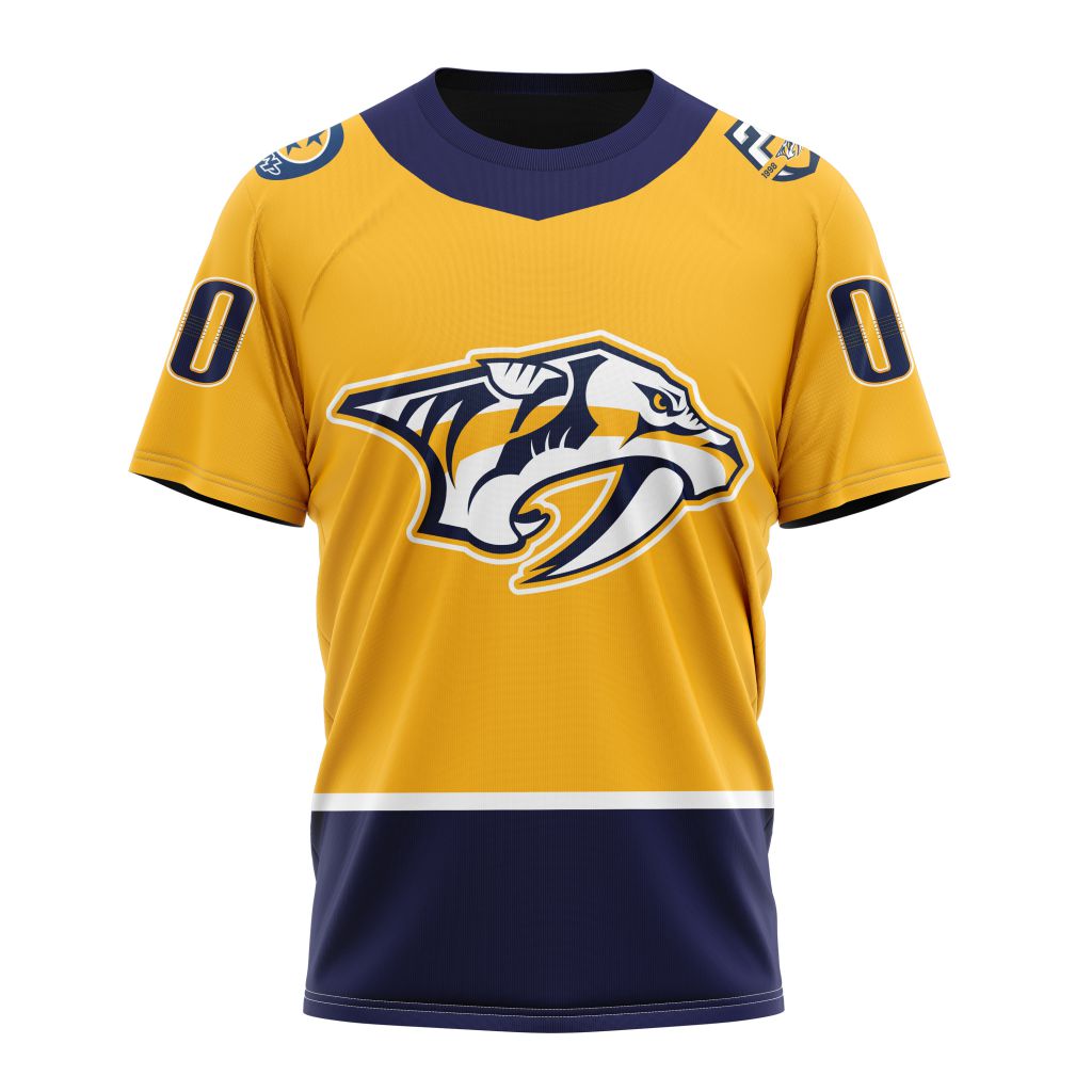 Nashville Predators Personalized Home Kits Personalized Name And Number T-Shirt Oregontrailrvpk Shirt