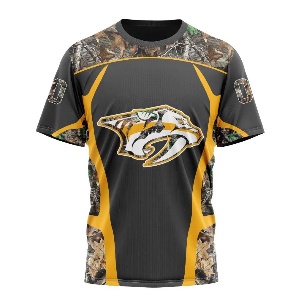 Nashville Predators Special Camo Hunting Design Personalized Name And Number T-Shirt Oregontrailrvpk Shirt