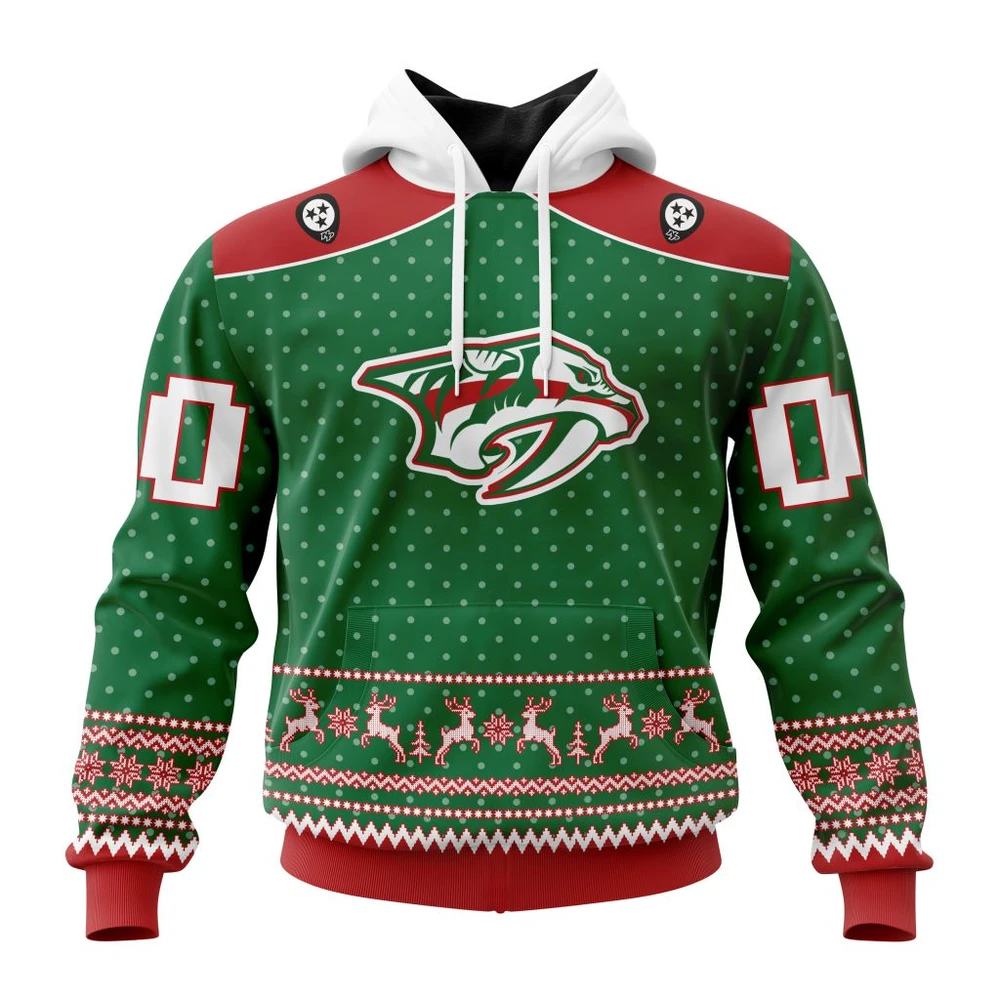 Nashville Predators Special Christmas Apparel All Over Print Hoodie Style 95213