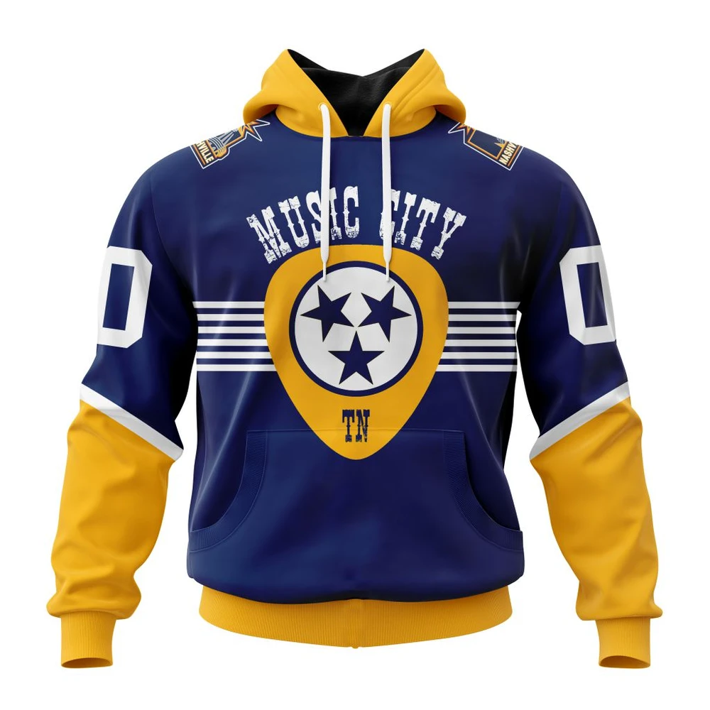 Nashville Predators Special City Connect Design All Over Print Hoodie Style 69050