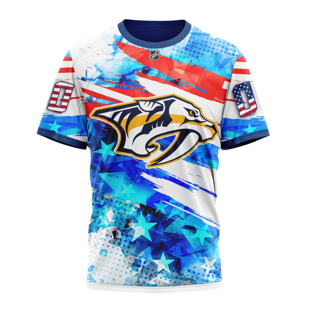 Nashville Predators Special Concept For Independence Day Personalized Name And Number T-Shirt Oregontrailrvpk Shirt