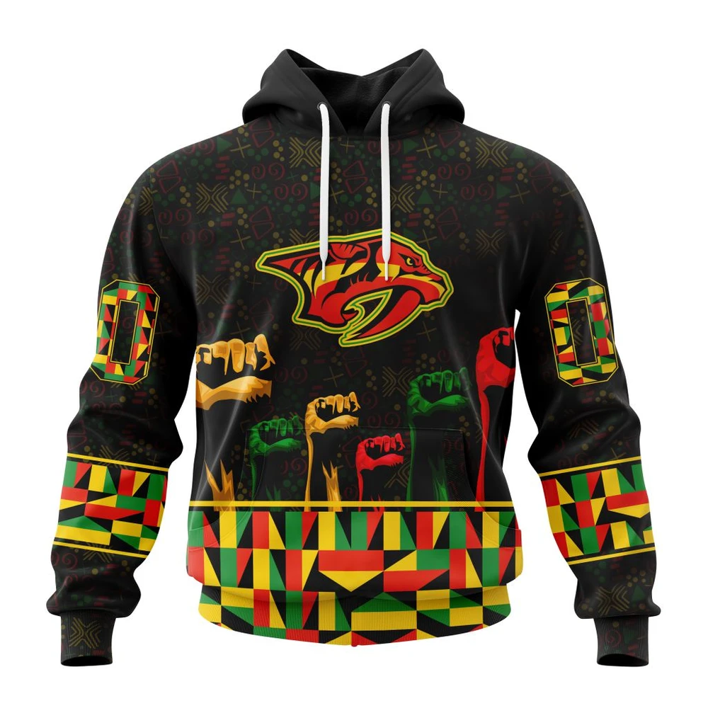 Nashville Predators Special Design Celebrate Black History Month All Over Print Hoodie Style 57905