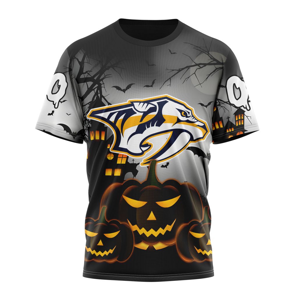 Nashville Predators Special Design For Halloween Personalized Name And Number T-Shirt Oregontrailrvpk Shirt