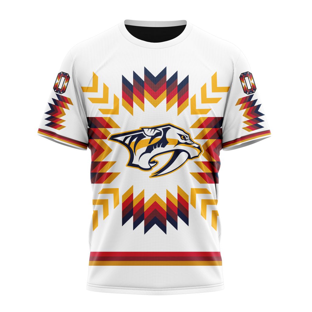 Nashville Predators Special Design With Native Pattern Personalized Name And Number T-Shirt Oregontrailrvpk Shirt