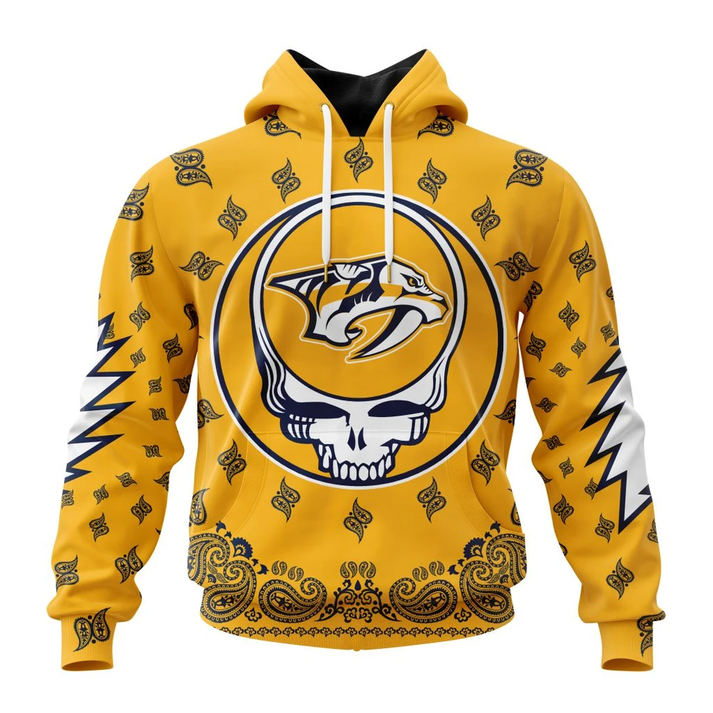 Nashville Predators Special Grateful Dead Design All Over Print Hoodie Style 22941
