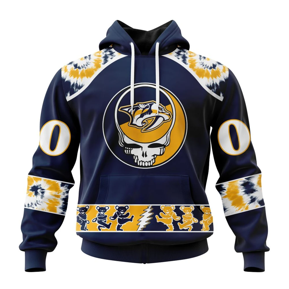 Nashville Predators Special Grateful Dead Design All Over Print Hoodie Style 53275