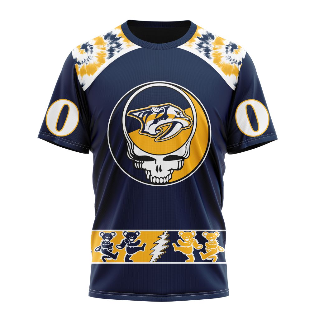 Nashville Predators Special Grateful Dead Design Personalized Name And Number T-Shirt Oregontrailrvpk Shirt