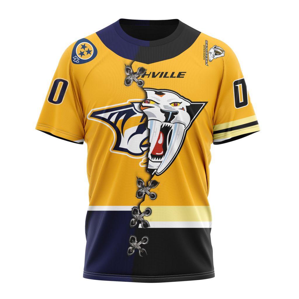 Nashville Predators Special Home Mix Reverse Retro Personalized Kits Personalized Name And Number T-Shirt Oregontrailrvpk Shirt