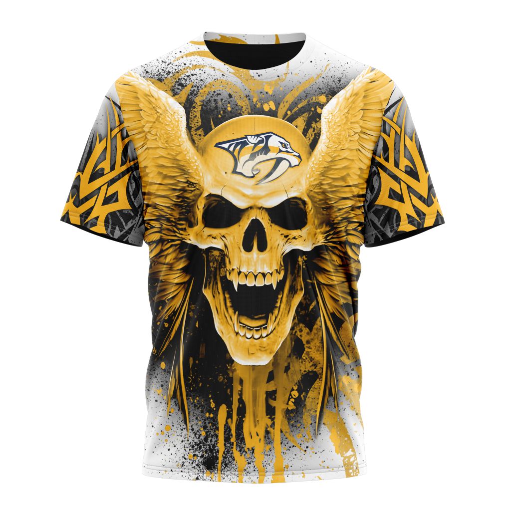 Nashville Predators Special Kits With Skull Art T-Shirt Oregontrailrvpk Shirt