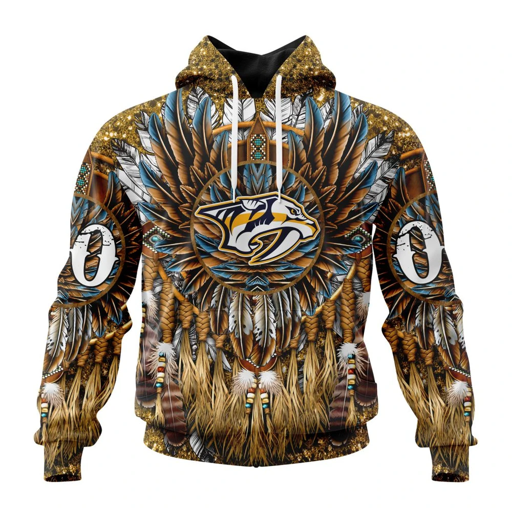 Nashville Predators Special Native Costume Design All Over Print Hoodie Style 12166