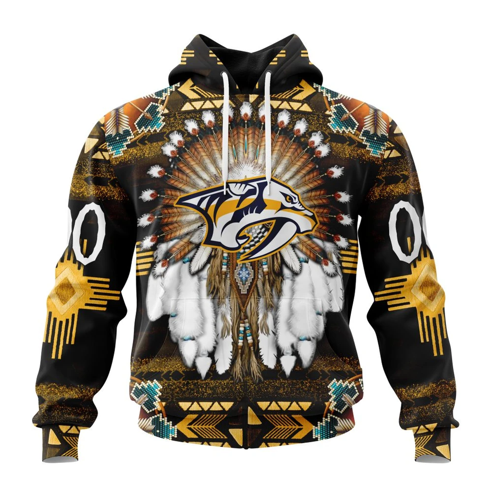 Nashville Predators Special Native Costume Design All Over Print Hoodie Style 43404