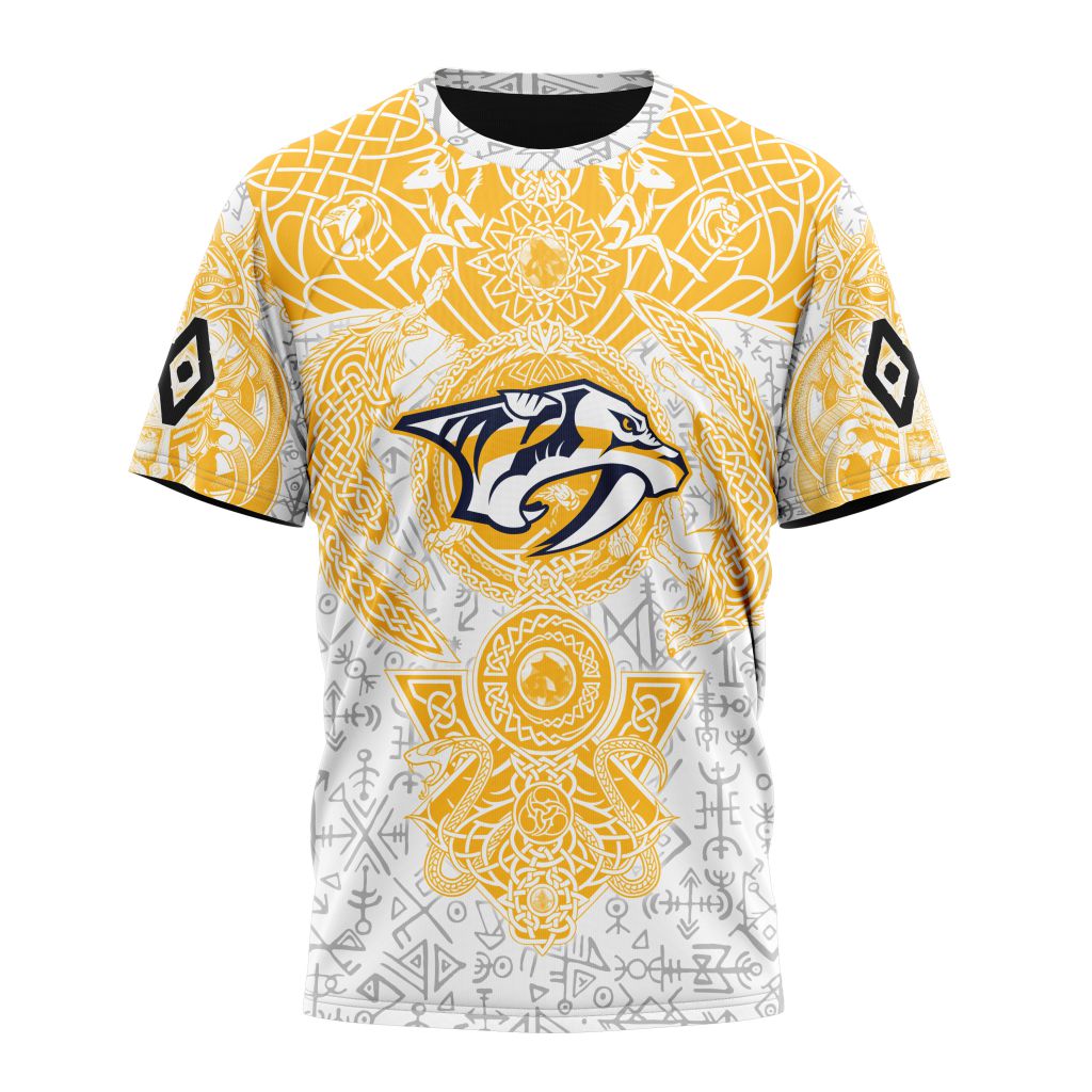 Nashville Predators Special Norse Viking Symbols Personalized Name And Number T-Shirt Oregontrailrvpk Shirt