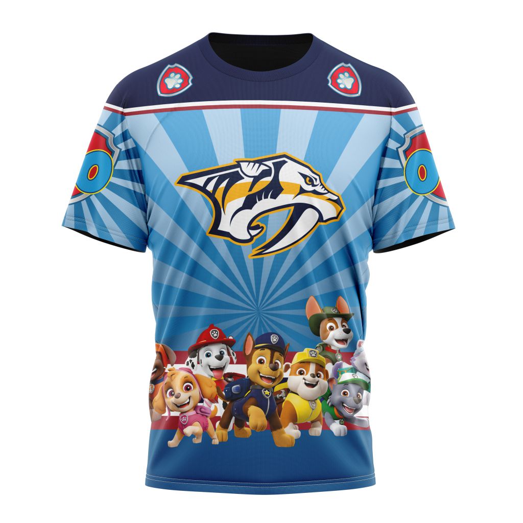 Nashville Predators Special Paw Patrol Kits Personalized Name And Number T-Shirt Oregontrailrvpk Shirt