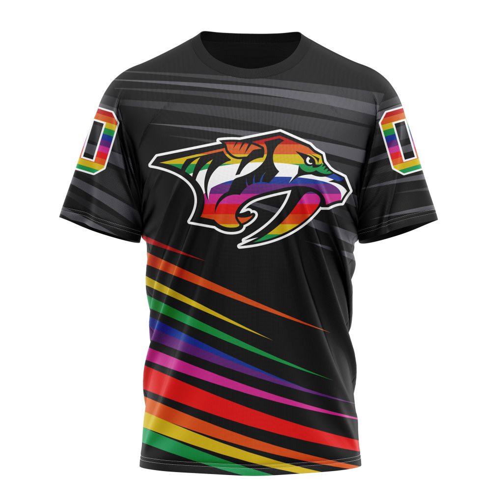 Nashville Predators Special Pride Design Hockey Is For Everyone 01 Personalized Name And Number T-Shirt Oregontrailrvpk Shirt