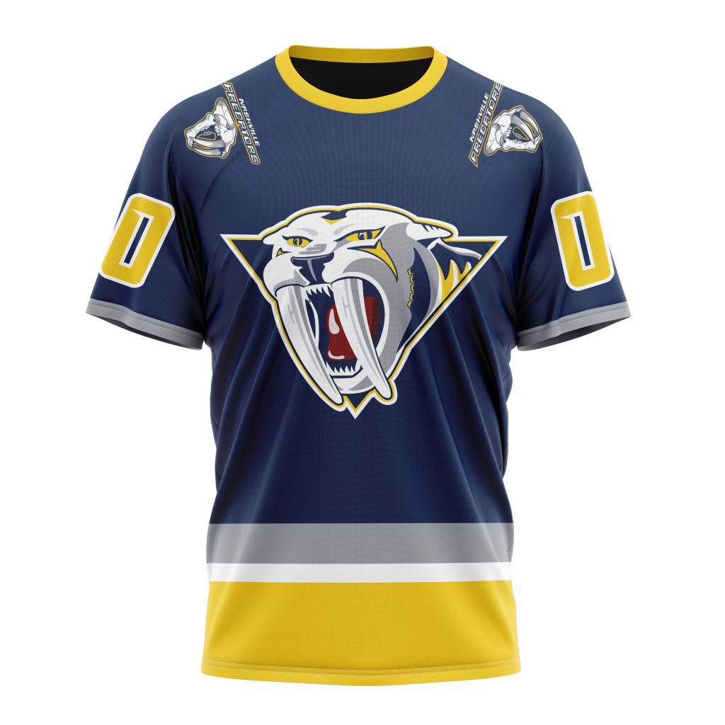 Nashville Predators Special Reverse Retro Redesign Personalized Name And Number T-Shirt Oregontrailrvpk Shirt