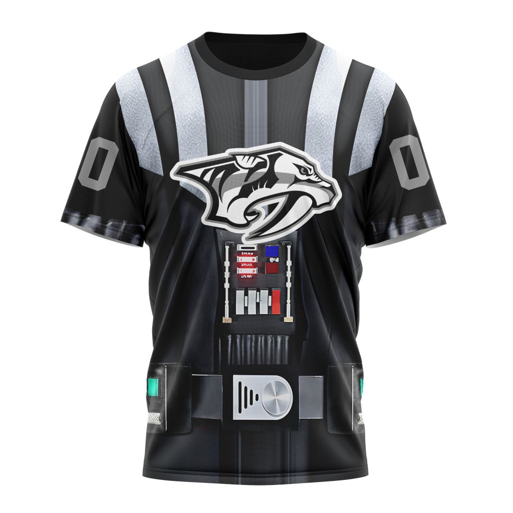 Nashville Predators Special Star Wars Darth Vader Design 01 Personalized Name And Number T-Shirt Oregontrailrvpk Shirt
