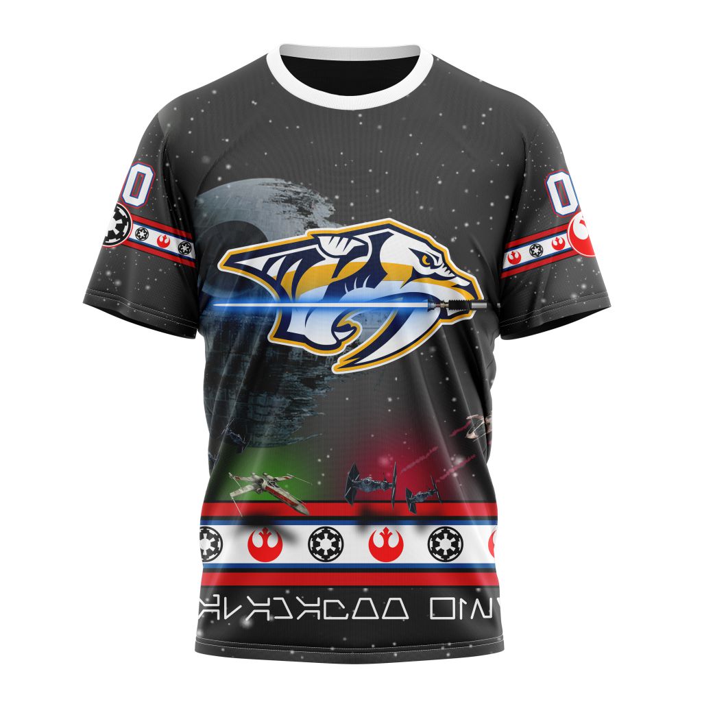 Nashville Predators Special Star Wars Design Personalized Name And Number T-Shirt Oregontrailrvpk Shirt