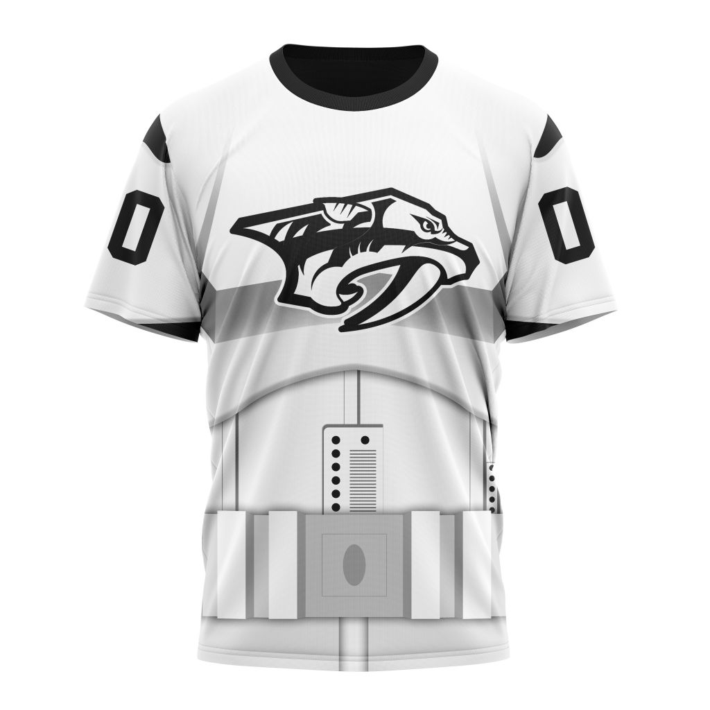 Nashville Predators Special Star Wars Stormtroopers Design Personalized Name And Number T-Shirt Oregontrailrvpk Shirt