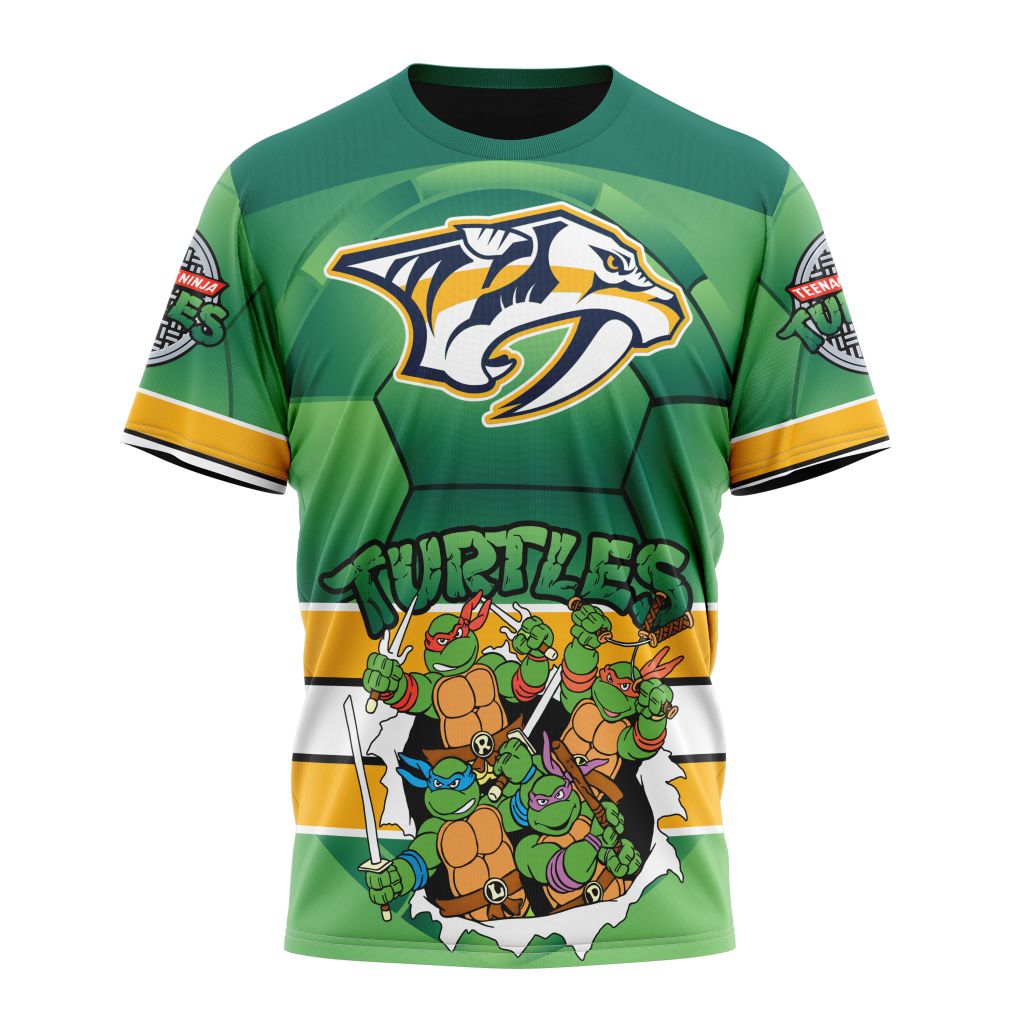 Nashville Predators Special Teenage Mutant Ninja Turtles Design 02 Personalized Name And Number T-Shirt Oregontrailrvpk Shirt