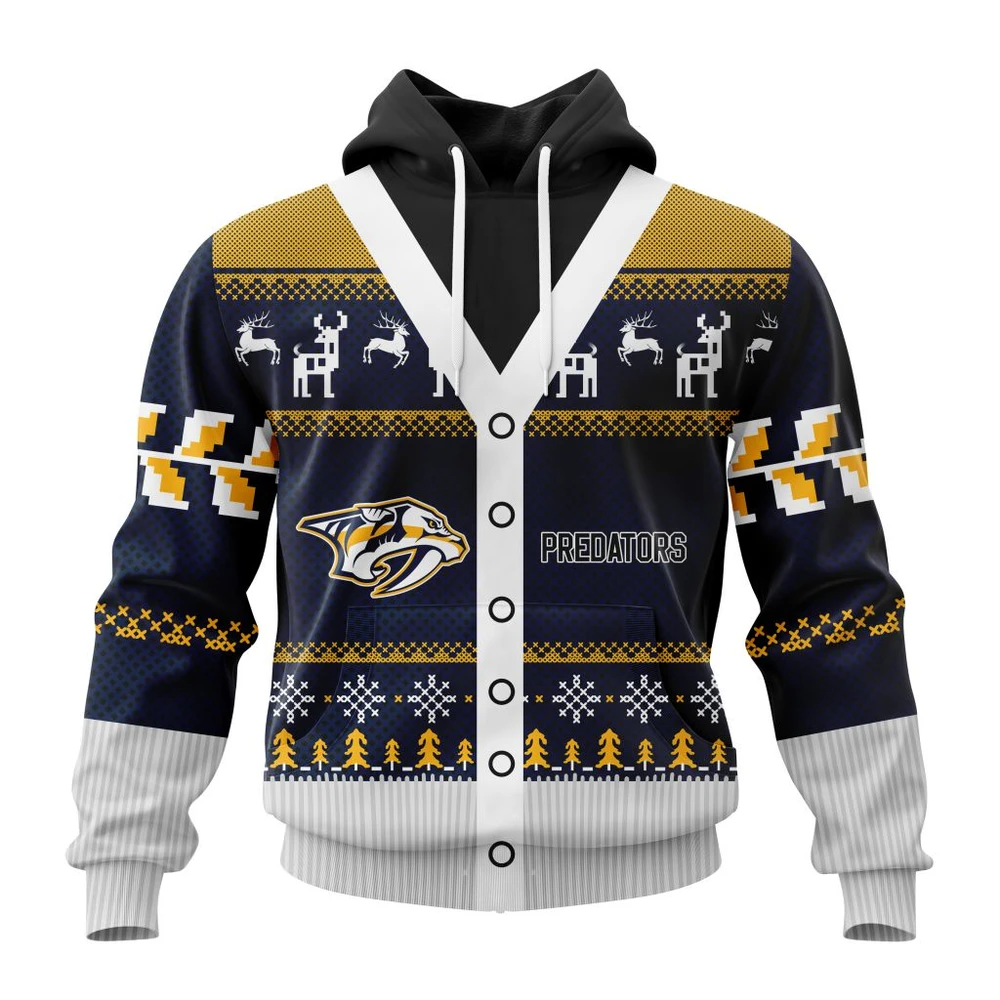 Nashville Predators Specialized Chrismas Season All Over Print Hoodie Style 70366